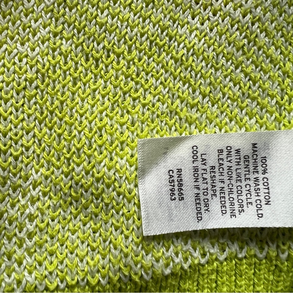 NORDSTROM BP Neon Checkered Plaid Oversized Crop Cardigan Sweater 100% Cotton - Picture 4 of 7
